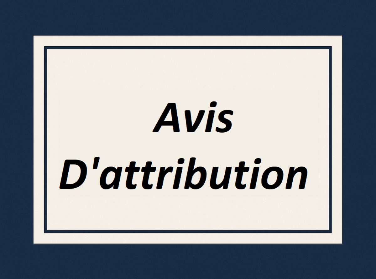 Avis  d'attribution provisoire : Equipements FLE 